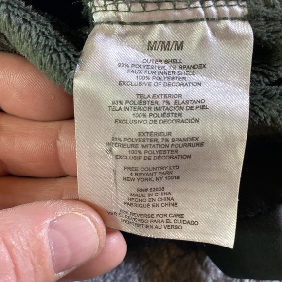 Free Country Super Softshell Jacket Women's M Green Faux Lined Hood - Picture 8 of 13